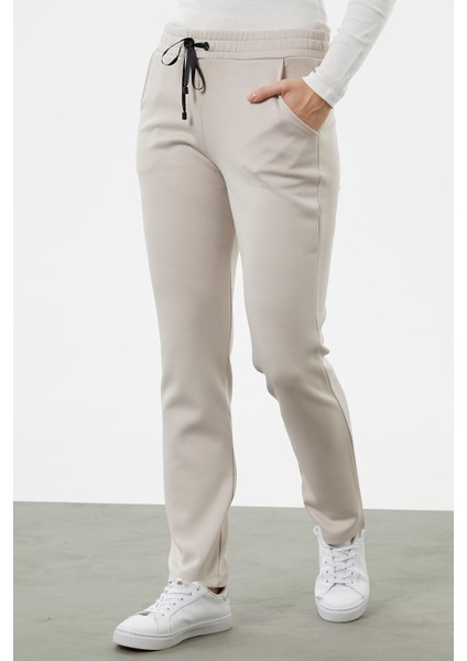 Beli Kalın Lastikli Eşofman Altı - Bej fiyatları