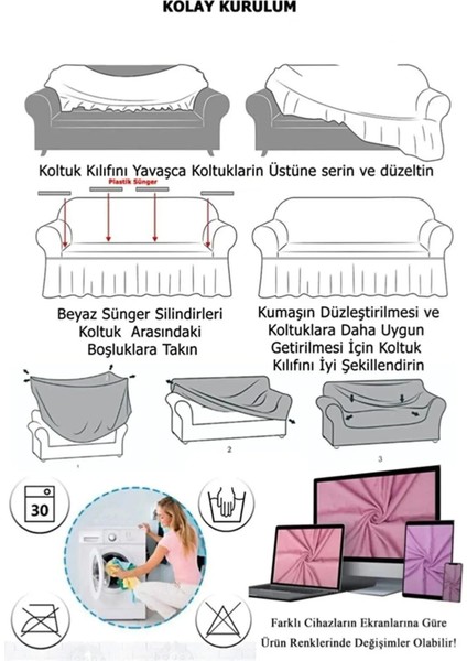 3+2+1+1 Dokuma Jakar Koltuk Örtüsü. Lastikli, Esnek, Yıkanabilir Koltuk, Kanepe, Çekyat Örtüsü fırsatları