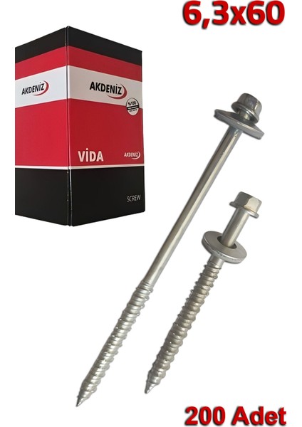 Akdeniz Betofast Vida 6,3X60 (200 Adet)