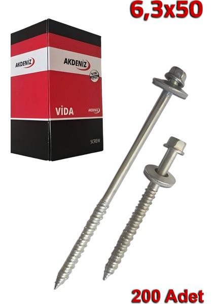 Akdeniz Betofast Vida 6,3X50 (200 Adet)
