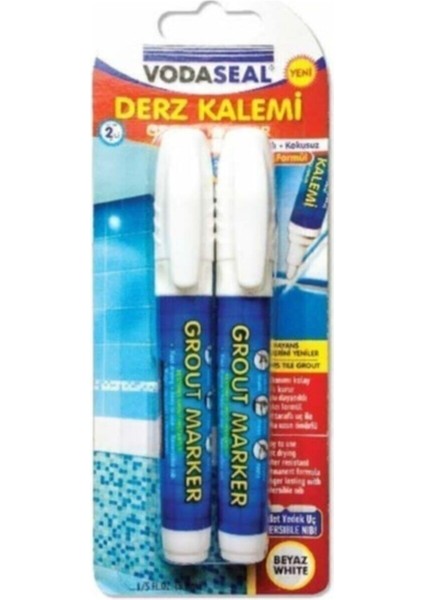 Fayans Derz Kalemi Beyaz 2 Li Set 2 Adet Yedek Uç
