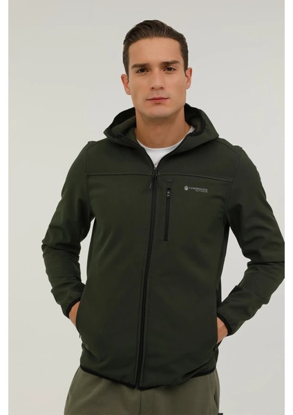 Kapüşonlu Slim Fit Haki Erkek Mont 2W1GT163PR
