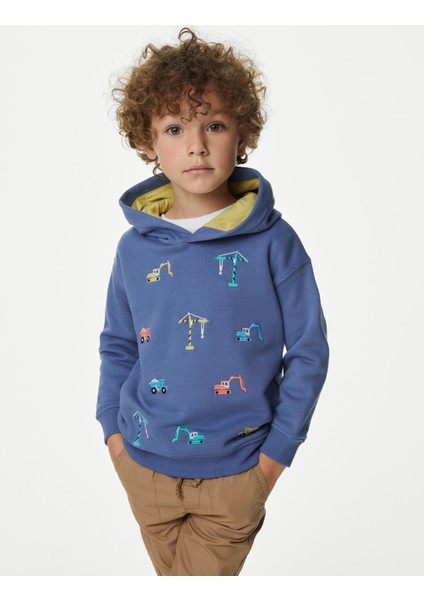 Marks & Spencer Işleme Detaylı Kapüşonlu Sweatshirt