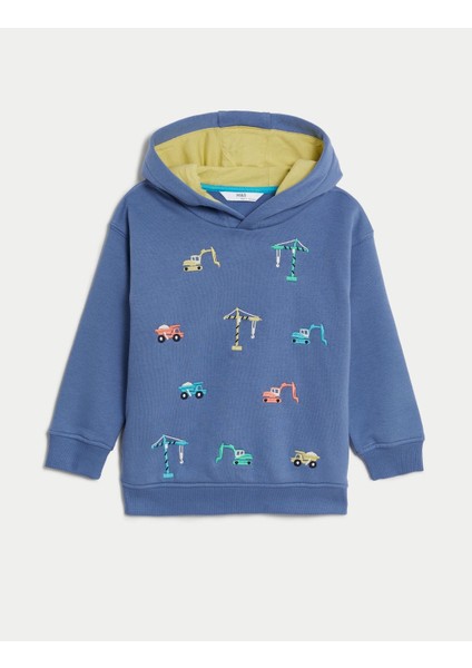 Marks & Spencer Işleme Detaylı Kapüşonlu Sweatshirt