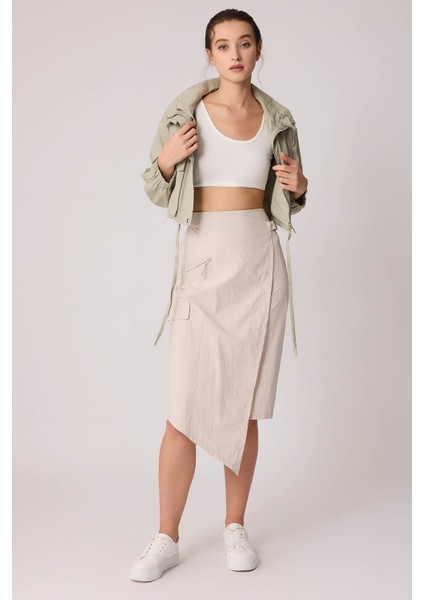 Kargo Cep Paraşüt Kumaş Beli Lastikli Etek fiyatları