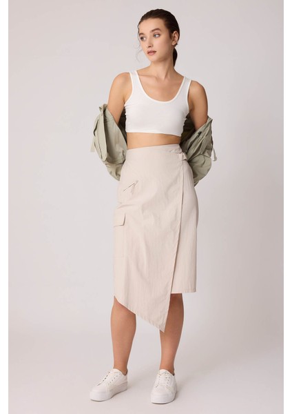 Kargo Cep Paraşüt Kumaş Beli Lastikli Etek fırsatları