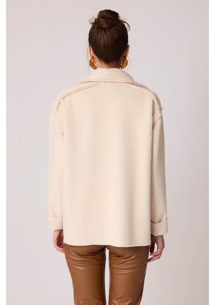 Çift Cep Fermuarlı Ters Dikiş Ceket indirimleri