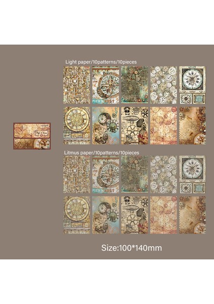 E Journamm 20 Adet/paket Vintage Malzemeler Dekor Kağıt Dıy Scrapbooking Sanat Kolaj Önemsiz Dergisi Arka Plan Dekoratif Turnusol Kağıdı (Yurt Dışından)