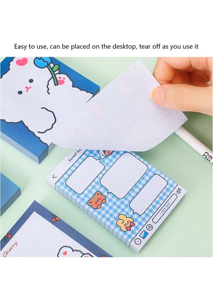 Stil 4 80 Yaprak Notlar Kağıtları Buzdolabı Dizüstü Kitap Için Kare Yapışkan Notlar Karikatür Notlar Pad Mini Yapılacaklar Listesi Pad Çocuk Öğrenci Için (Yurt Dışından)