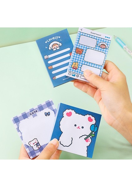 Stil 4 80 Yaprak Notlar Kağıtları Buzdolabı Dizüstü Kitap Için Kare Yapışkan Notlar Karikatür Notlar Pad Mini Yapılacaklar Listesi Pad Çocuk Öğrenci Için (Yurt Dışından)