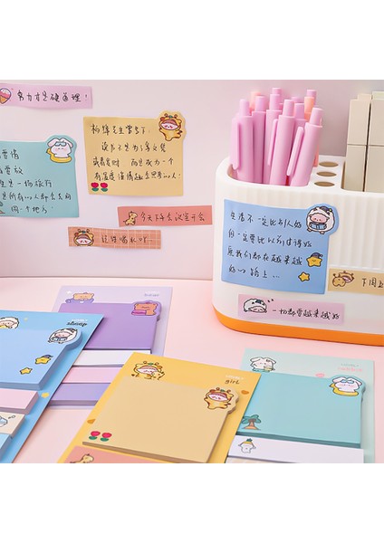 Style4 80 Yaprak/set Karikatür Hayvanlar Kendinden Yapışkanlı Yapışkan Notlar Bloknot Planlayıcısı Etiket Sevimli Kırtasiye Hediye (Yurt Dışından)