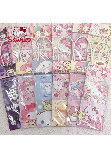 Rastgele Bir Sanrio Kendinden Yapışkanlı Not Çantası Yapışkan Notlar Not Kağıdı Şerit Işareti Renkli Kalem Kazığını Yazdırma Kendinden Yapışkanlı Kare Etiket (Yurt Dışından)