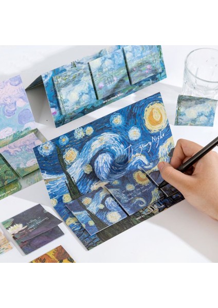 02 60 Adet/takım Sanatçı Van Gogh Notları Yapışkan Notlar Ofis Kawaii Notlar Günlüğü Dıy Yaratıcı Notlar Deco Kırtasiye Scrapbooking Kartları (Yurt Dışından) indirimleri