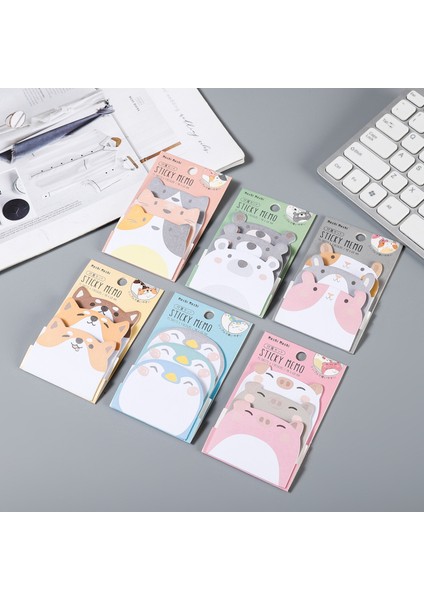 6 Paket Mıx B-Shamo 6 Paket Hayvan Yapışkan Notlar Karikatür Kendinden Yapışkanlı Notlar Sevimli Şekil Kendinden Yapışkanlı Bloknot Yazma Not Defteri Ev Hediyeleri 270 Sayfa (Yurt Dışından)