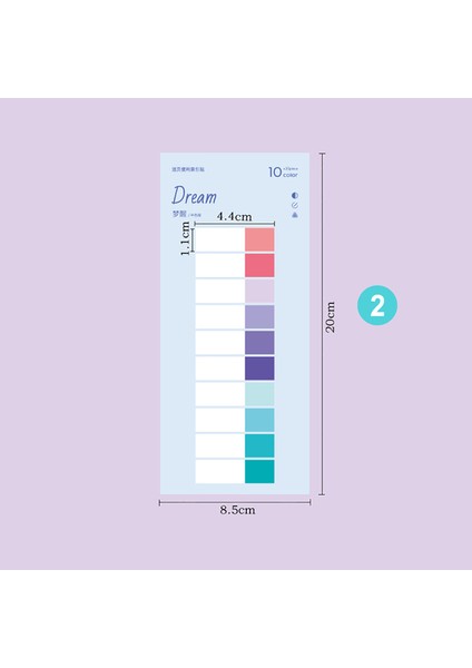 Style2 200 Yaprak Renkli Yapışkan Notlar Dizin Çıkartmalar Planlama Hatırlatma Not Defteri Yer Imleri Not Defterleri Okul Ofis Kırtasiye (Yurt Dışından)
