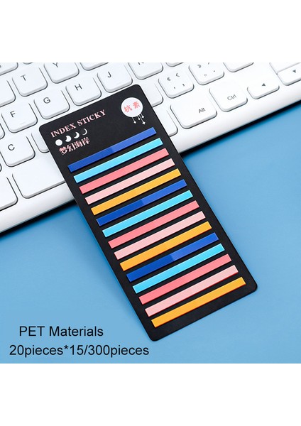 B 300 Yaprak Pet Süper Ince Endeksi Bloknot Saydam Dıy Işaretleme Etiket Ofis Okul Malzemeleri Floresan Not Yapışkan (Yurt Dışından)