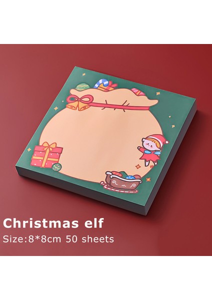 F 50 Yaprak Sevimli Noel Bloknot Karikatür Kardan Adam Kalınlaşmak Yırtılabilir Santa Kendinden Yapışkanlı Notlar Ofis Aksesuarları Kawaii Kırtasiye (Yurt Dışından)