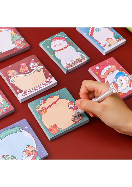 F 50 Yaprak Sevimli Noel Bloknot Karikatür Kardan Adam Kalınlaşmak Yırtılabilir Santa Kendinden Yapışkanlı Notlar Ofis Aksesuarları Kawaii Kırtasiye (Yurt Dışından) fiyatları