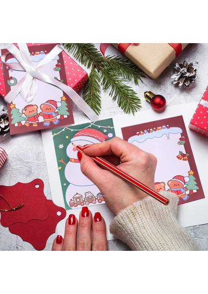 F 50 Yaprak Sevimli Noel Bloknot Karikatür Kardan Adam Kalınlaşmak Yırtılabilir Santa Kendinden Yapışkanlı Notlar Ofis Aksesuarları Kawaii Kırtasiye (Yurt Dışından) fırsatları