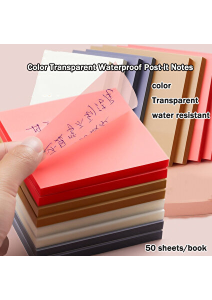 Krem Beyaz S Renkli Şeffaf Pet Yapışkan Notlar Su Geçirmez Yüksek Değerli Basit Yapışkan Güçlü Yapışkan Notlar 50 Çok Boyutlu Çok Renkli Isteğe Bağlı (Yurt Dışından)