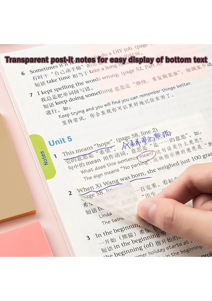 Krem Beyaz S Renkli Şeffaf Pet Yapışkan Notlar Su Geçirmez Yüksek Değerli Basit Yapışkan Güçlü Yapışkan Notlar 50 Çok Boyutlu Çok Renkli Isteğe Bağlı (Yurt Dışından)
