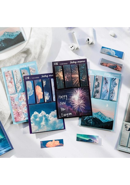 Style3 100 Yaprak/set Çıkartma Yapışkan Notlar Not Defteri Dıy Scrapbooking Günlüğü Dizini Yer Işareti Etiket (Yurt Dışından)