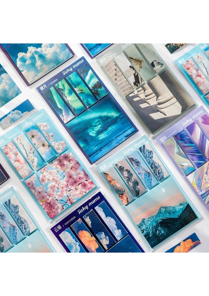 Style3 100 Yaprak/set Çıkartma Yapışkan Notlar Not Defteri Dıy Scrapbooking Günlüğü Dizini Yer Işareti Etiket (Yurt Dışından)