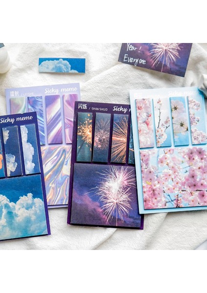 Style3 100 Yaprak/set Çıkartma Yapışkan Notlar Not Defteri Dıy Scrapbooking Günlüğü Dizini Yer Işareti Etiket (Yurt Dışından)