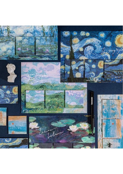 04 60 Adet/takım Sanatçı Van Gogh Notları Yapışkan Notlar Ofis Kawaii Notlar Günlüğü Dıy Yaratıcı Notlar Deco Kırtasiye Scrapbooking Kartları (Yurt Dışından)