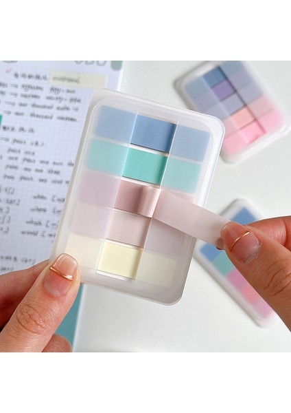 A7 1 Adet Ince Endeksi Çıkartmalar Bellek Notları Etiket Kitabı Nokta Işaretleyici Pet Renk Şeffaf Yapışkan Not Pastel Etiket Okul Malzemeleri (Yurt Dışından)