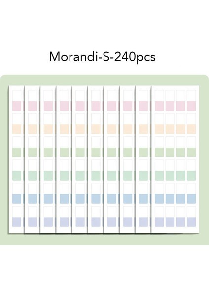 MORANDI-S-240PCS 240/120/60 Adet Retro Morandi Renk Endeksi Yer Işareti Etiket Konu Etiket Etiket Kendinden Yapışkanlı Notlar N-Kez Yapışkan Kırtasiye Tedarik (Yurt Dışından)