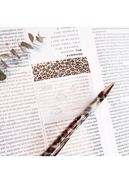 Sarı Leopar 5 Adet Sarı Leopar Baskı Kendinden Yapışkanlı Not Yapışkan Not Yazma Pürüzsüz Su Geçirmez Şeffaf Pet Yapışkan Not 5 Adet/paket (Yurt Dışından)