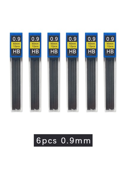 6 Adet 0.9mm Kurşun 0.5 0.7 0.9 1.3 2.0mm Metal Mekanik Kurşun Kalem Öğrencileri Sanat Çizim Tasarım Hb Siyah Kurşun Seti Bakır ve Paslanmaz Çelik Malzemeler (Yurt Dışından)