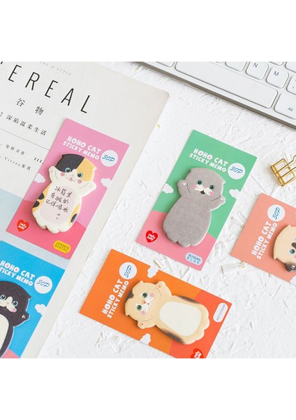 03 30 Sayfalık/paket Kawaii Kedi Yapışkan Not Dikiş Not Defteri Çıkartmalar Sevimli Bloknot Dıy Kırtasiye Öğrenci Günlüğü Malzemeleri 8 Stilleri (Yurt Dışından)