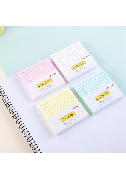 21527 Rastgele 2 Adet 2 Boyutlu Yapışkan Defter 76X76MM 102X152MM Siyah Çizgili Kağıt 40/100 Sayfa Toplantı Iş Okul Ödev Kayıt Notu Planları 21526 (Yurt Dışından)