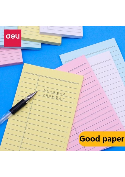 21527 Rastgele 2 Adet 2 Boyutlu Yapışkan Defter 76X76MM 102X152MM Siyah Çizgili Kağıt 40/100 Sayfa Toplantı Iş Okul Ödev Kayıt Notu Planları 21526 (Yurt Dışından)