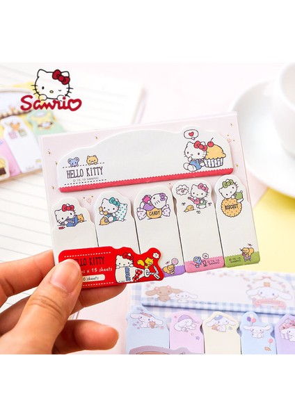 Açık Sarı Sanrio Yaratıcı Sevimli Karikatür Dizini Yapışkan Notlar Ofis Mesajı Bırakma Notu Times Etiket Kuromi Not Kağıdı 90 Kendinden Yapışkanlı Notlar (Yurt Dışından)