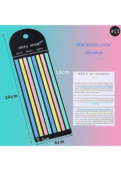 13 Macarons Haile 300 Yaprak/set Şeffaf Pet Yapışkan Çıkartmalar Notlar Bloknot Notlar Macaron Renk Imleri Not Defteri Okul Kırtasiye (Yurt Dışından)