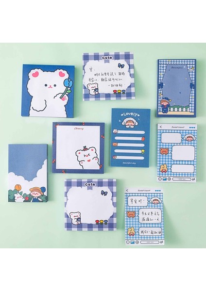 Stil 3 80 Yaprak Notlar Kağıtları Buzdolabı Dizüstü Kitap Için Kare Yapışkan Notlar Karikatür Notlar Pad Mini Yapılacaklar Listesi Pedi Çocuk Öğrenci Için (Yurt Dışından) fırsatları
