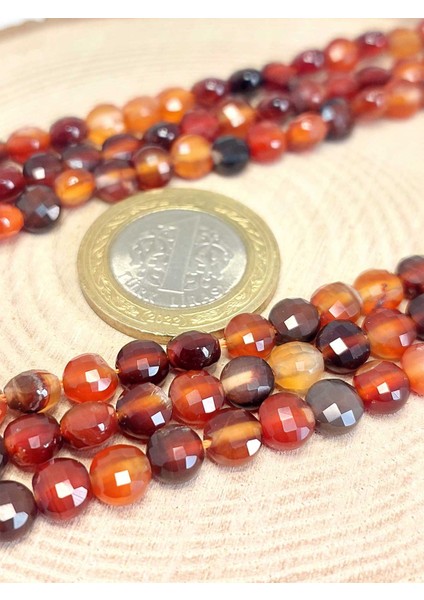 Akik Taşı Yassı Faset Kesim Dizi 6X4MM (42815) fiyatları