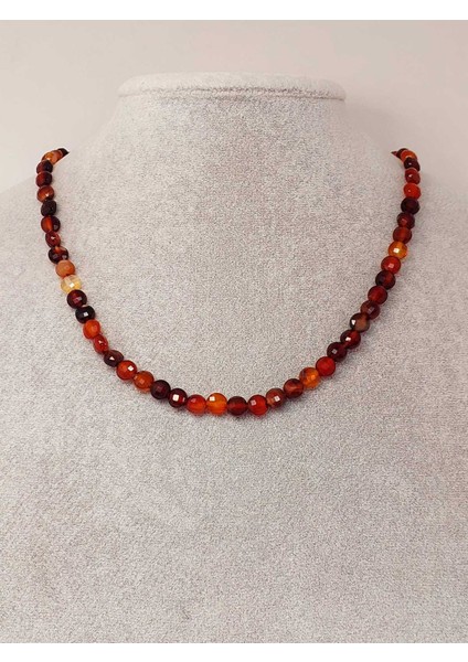 Akik Taşı Yassı Faset Kesim Kolye 6X4MM (Sabit Klipsli) (42815) modelleri