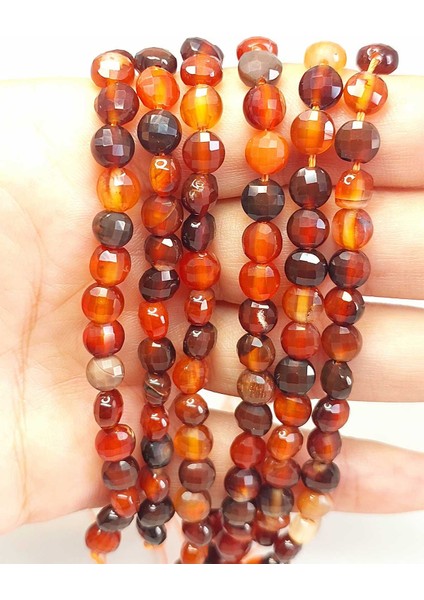 Akik Taşı Yassı Faset Kesim Kolye 6X4MM (Sabit Klipsli) (42815) indirimleri