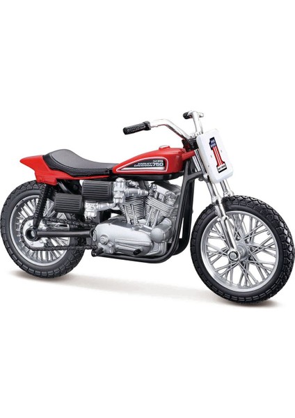 Harley Davidson XR750 Turuncu/siyah 1:18 Model Motosiklet fiyatları