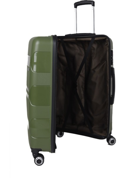 Gold Pp Valiz 8011 Haki Yeşil Tsa Kilitli Büyük Boy fırsatları