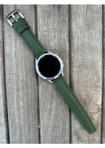 22MM Samsung Galaxy Watch 3 4 5 6 Pro Classic Italyan Derisi Akıllı Saat Kordonu