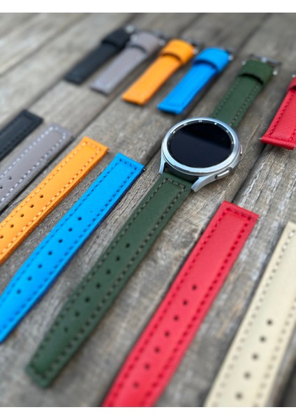 22MM Samsung Galaxy Watch 3 4 5 6 Pro Classic Italyan Derisi Akıllı Saat Kordonu modelleri
