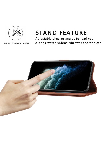 Samsung Galaxy A34 5g Pu Deri Telefon Kapağı Dokulu Cüzdan Stand Telefon Kılıfı (Yurt Dışından)