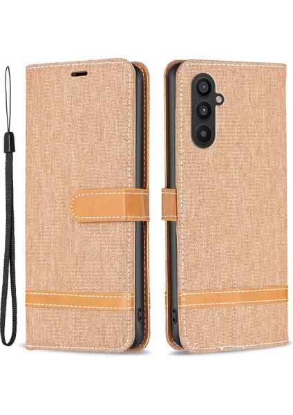 Samsung Galaxy A25 5g Telefon Deri Kılıf Kot Cüzdan Bir Ekan Telefon Kapağı Cüzdan Standı (Yurt Dışından)