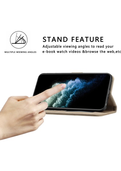 Samsung Galaxy A54 5g Anti-Çizelge Pu Deri Deri Cüzdan Folio Kapak Standı Dokulu Telefon Kılıfı (Yurt Dışından)