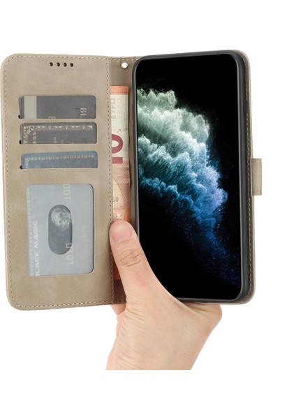 Samsung Galaxy A54 5g Anti-Çizelge Pu Deri Deri Cüzdan Folio Kapak Standı Dokulu Telefon Kılıfı (Yurt Dışından)